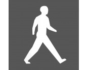 White Thermoplastic Walkway Symbol